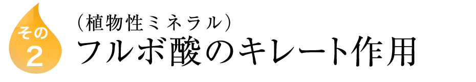 フルボ酸特徴2｜キレート作用